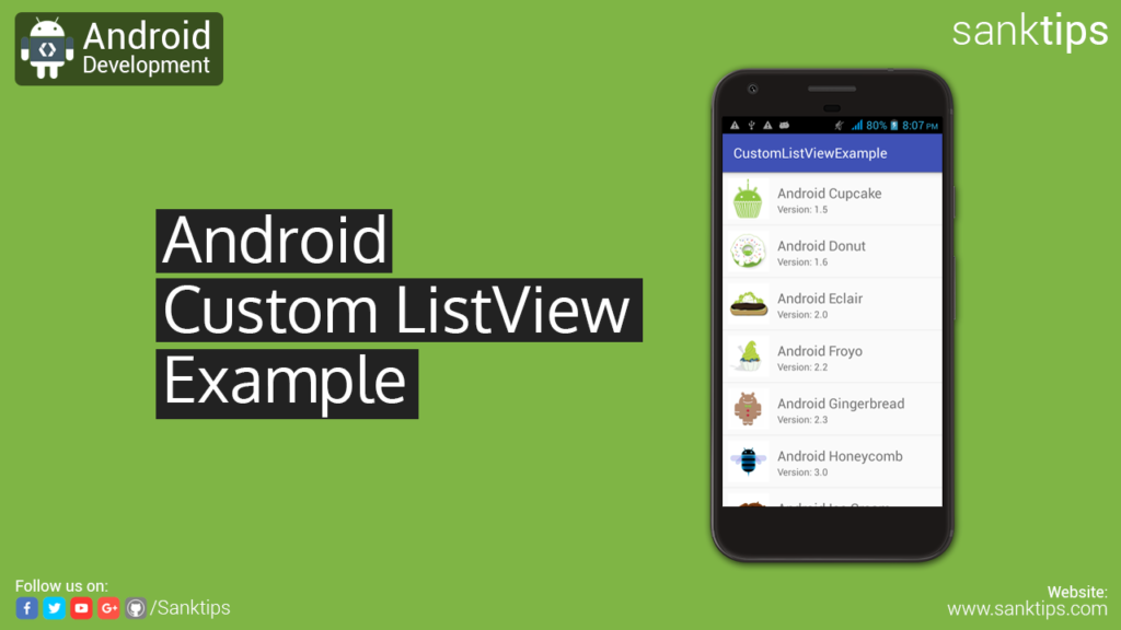 Android Create Custom ListView with Image and Text Example