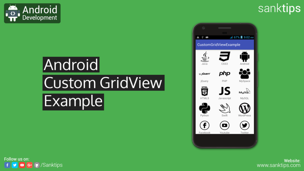 Android Custom GridView Example