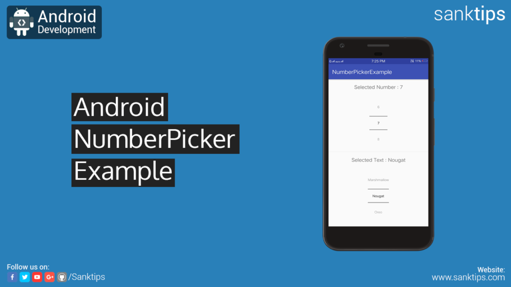 Android NumberPicker Example