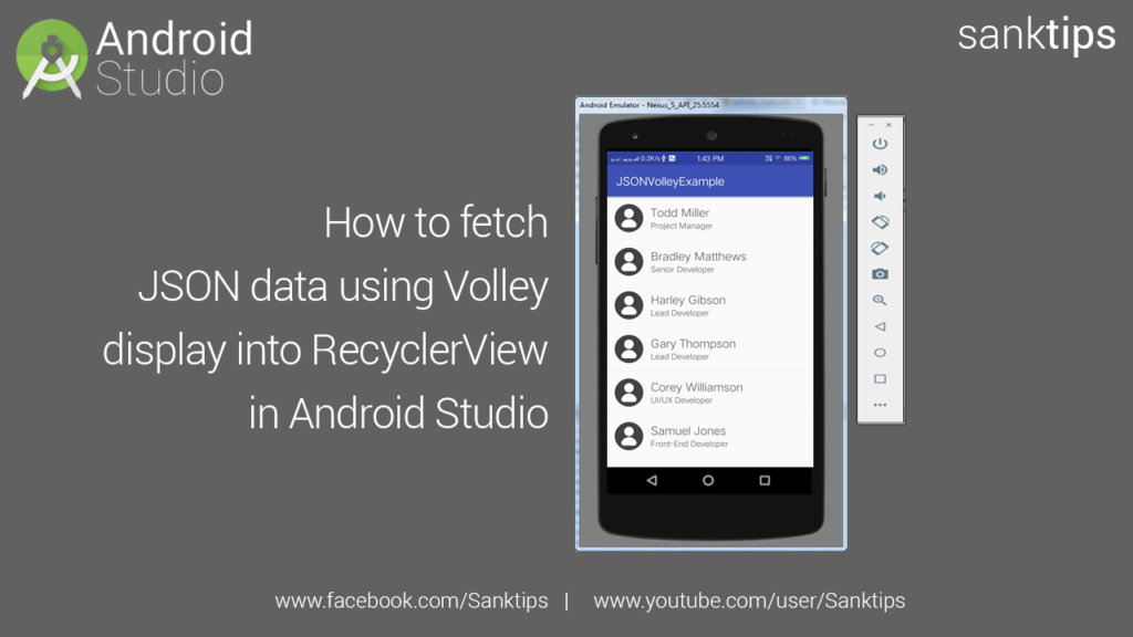 How to fetch JSON data using Volley and display it to RecyclerView in Android Studio